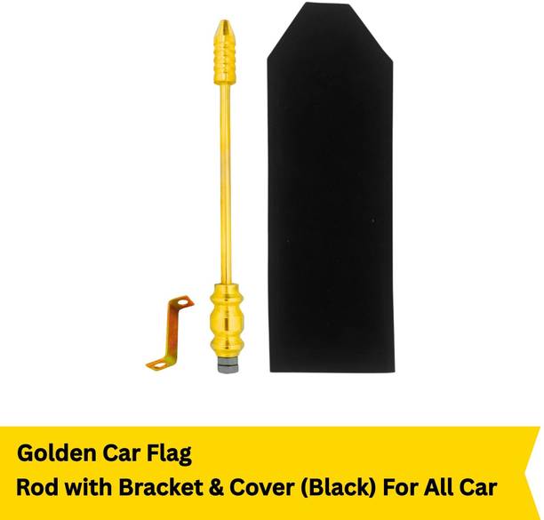 KIING Car Flag rod With Black Cover Windsock Car Window Flag