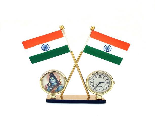 STAR SHINE Indian Flag Rectangle Car Dashboard Flag