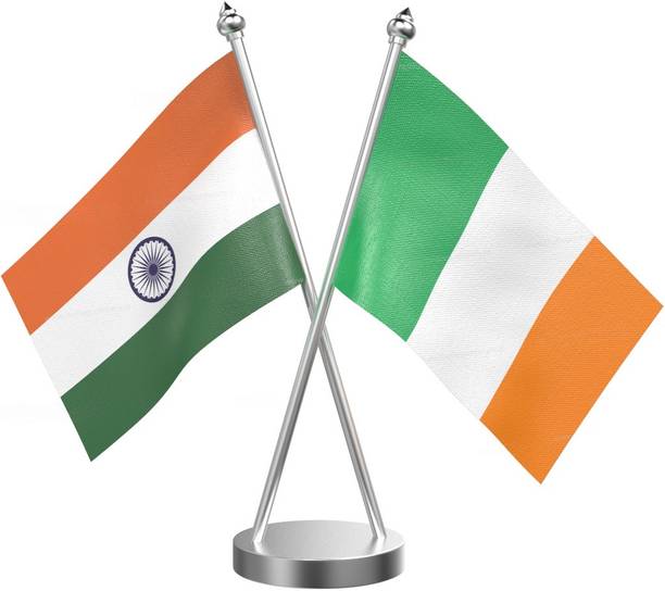 The Flag Company Ireland Table Flag With Stainless Steel Base Rectangle Table Miniature Flag