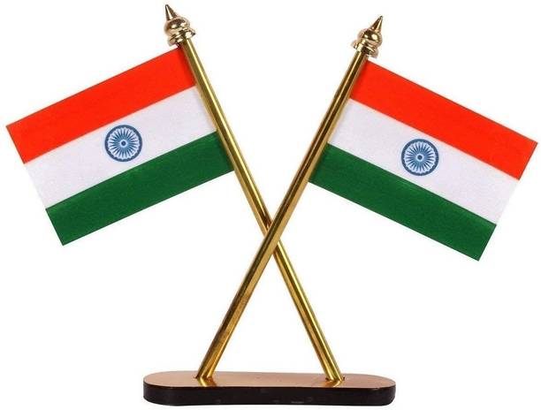 Adhvik INDIA Rectangle Car Dashboard Flag
