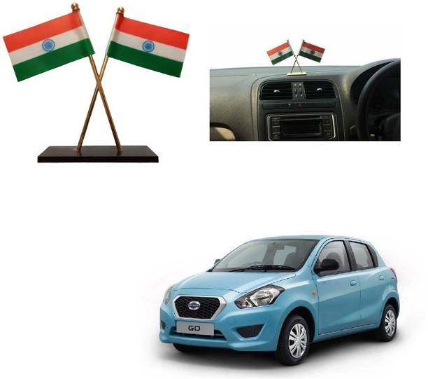 SPREADX Car Dashboard Idols India Flag double Indian flag Universal Double Sided Wind Car Dashboard Flag