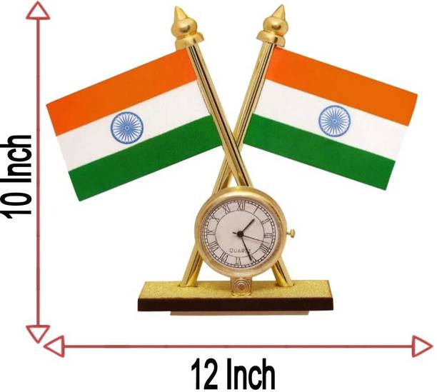 Indian National Flag Car Dashboard Flag 10.0 cm x 7.0 cm by Tarido