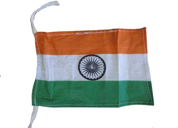 BRASS BLESSING India Flag - INDIAN NATIONAL FLAG - COTTON - 7" x 5" (5204) Rectangle Outdoor Flag