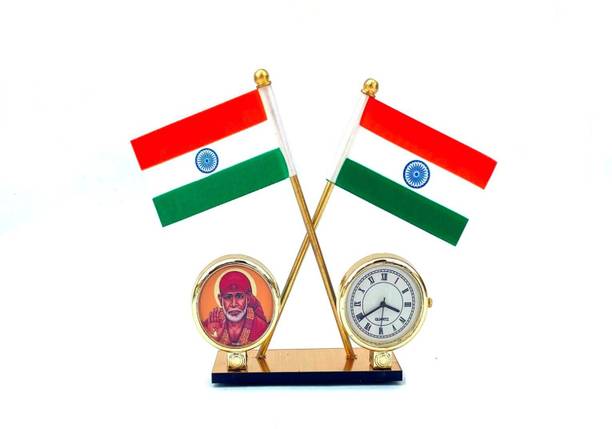 STAR SHINE Indian Flag Rectangle Car Dashboard Flag