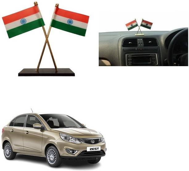 SPREADX Car Dashboard Idols India Flag double Indian flag Universal for Hyundai i10 Nios Double Sided Wind Car Dashboard Flag