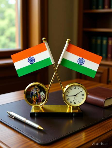 India Car Dashboard Flag 8.9 cm x 12.7 cm by Voyo