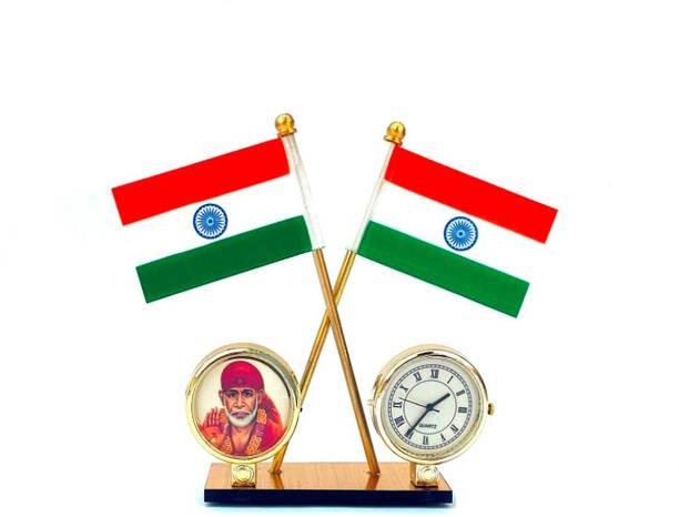 STAR SHINE Indian Flag Rectangle Car Dashboard Flag