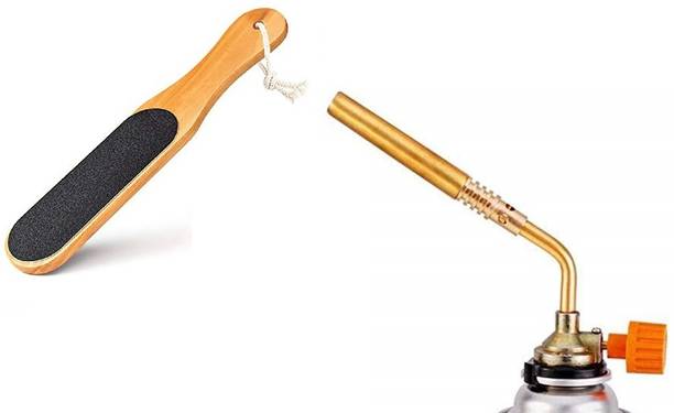 AVEU LPG Gas Brazing Torch Butane Heat Gun And Double Sided Foot Scrubber -1 pcs Flambe Torch