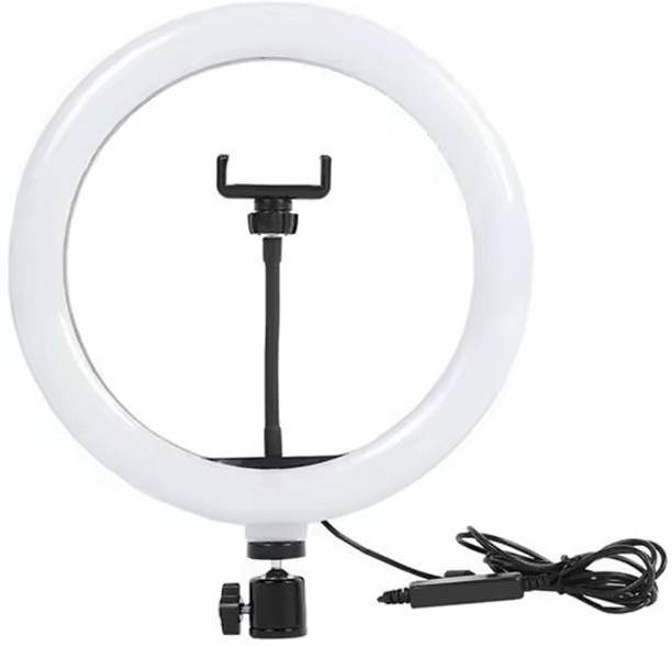 Techpunch 10 Inch LED Selfie Ring Light Mobile Holder for Photo, 3 mode Ring Flash