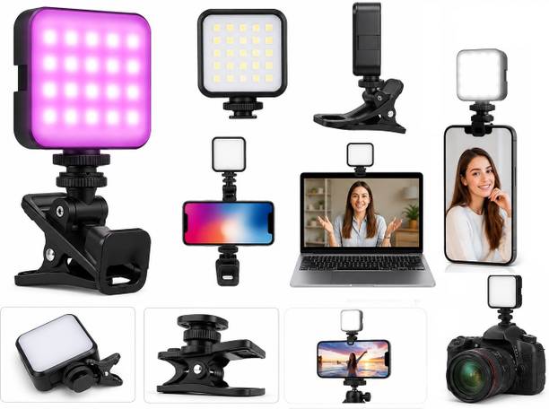 QUALX RGB LED Pocket Video Light with Clip Flash