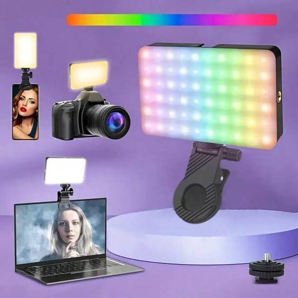 Worricow LED High Power Rechargeable Clip-On Fill Light, Front And Rear Clip Design Flash