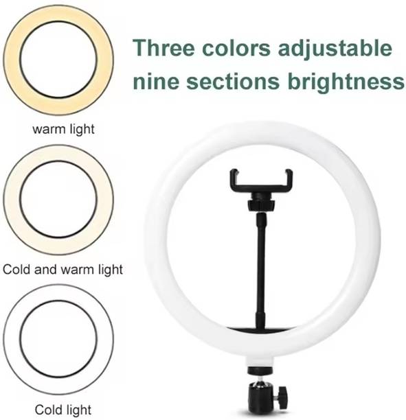 Techpunch Video Recording Live Broadcast Photography Fill Lamp Portable 10''Led Ring Light Flash