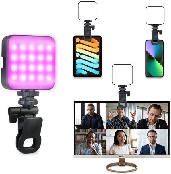 QUALX RGB LED Pocket Video Light with Clip Flash