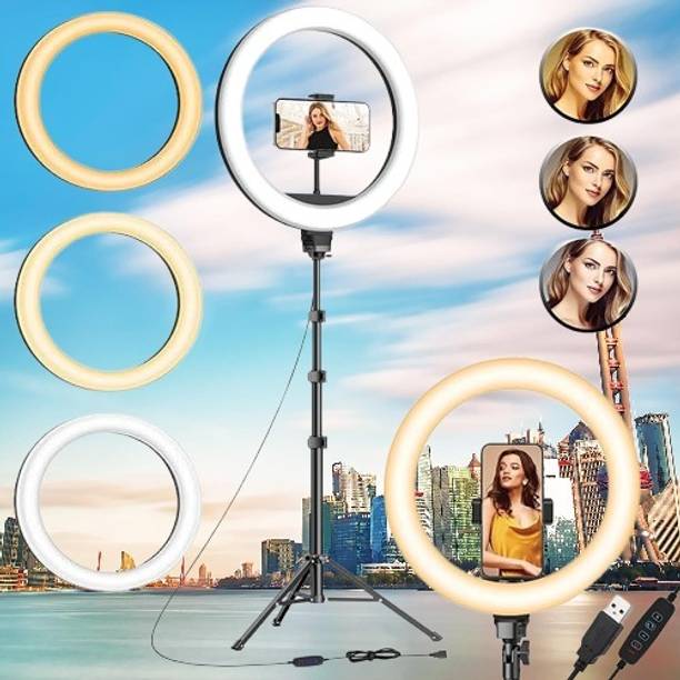 SIACART Professional (10 Inch) Led Ring Light with 7 Feet Tripod Stand for Mobile Phones Flash