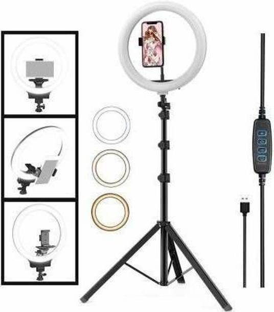 Nehmaps 10" Inch LED Ring Light with 7Ft Tripod Stand Combo Flash