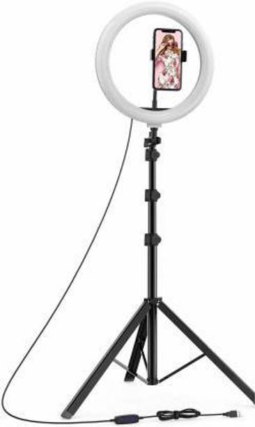 FIXTSON 10 Inch Ring Light With Tripod Stand In 3 Modes Light videos and instragram reel Ring Flash