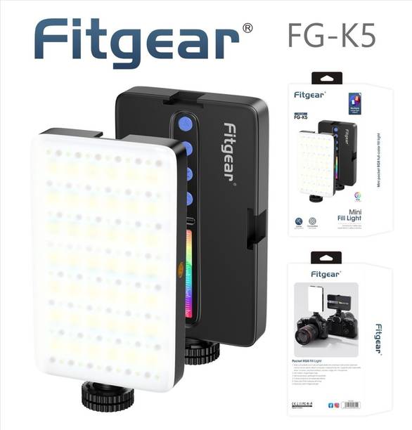 Fitgear FG-K5 SelfieLight Rechargeable 1800mAh Battery Portable Mini Clip LED VideoLight Flash