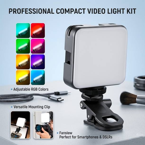Worricow Selfie Light for Phone, RGB Video Light with Phone Light Clip Camera LED Light Flash