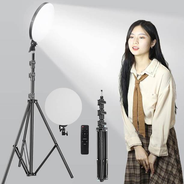 FKU LED Panel Camera Light for Photography +Remote Control (Camera Light+6Ft Stand) Flash