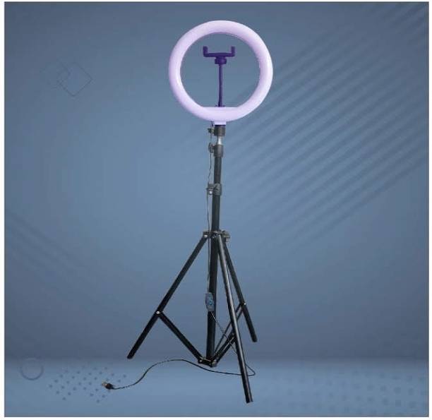 Delight 10 “ LED Round Ring Light & 7ft Tripod Stand For video Stream & Shooting Flash