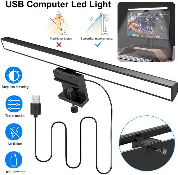 LIVVIOMART Adjustable Monitor Light Bar with Eye Protection for Desktop Use Flash