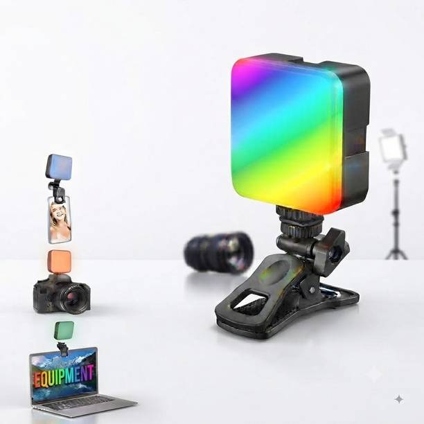 Worricow Rechargeable RGB LED High Power Fill Light with Clip Mount| Portable Video Light Flash