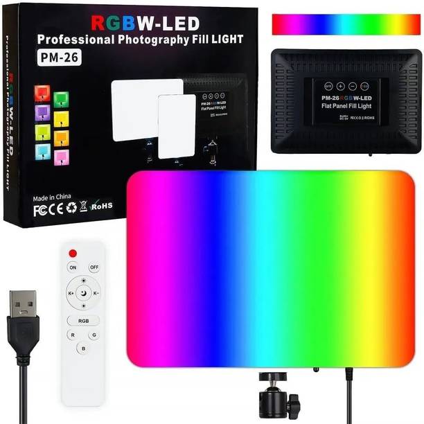 MILLETS RGB 10-Inch Panel LED Light for Photography, Videoshoot & Studio Lighting 10 lx Camera LED Light