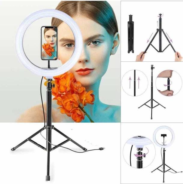 SUNWARE Big Ring Light 10" With 7 Ft Tripod Reels, , Video Shoot, Live Stream Flash Flash