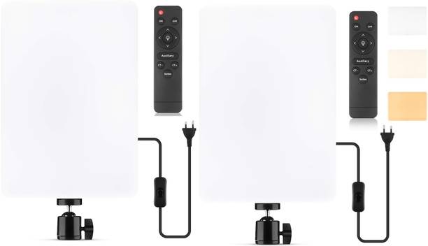 FKU [PACK OF 2] Photography LED Panel With Remote Control [OnLy Light 10Inches] Flash