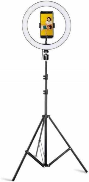 airtech 10" Big LED Ring stand studio light with 7ft tripod for Mobile reels and video Flash