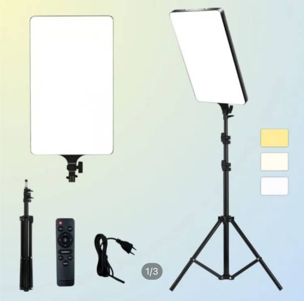 FKU LED Light Panel, for Studio Photography 2700K-5700K(Camera Light with 7Ft Stand) Flash