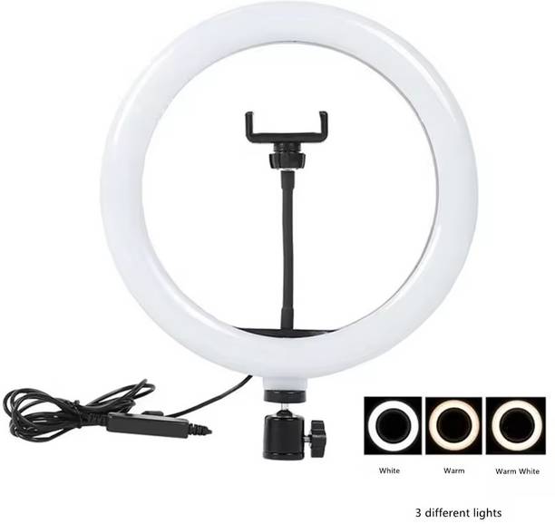 G2L 10 Inch LED Ring Light 3 Level Brightness Dimmable Lighting Smart Phone & Camera Flash