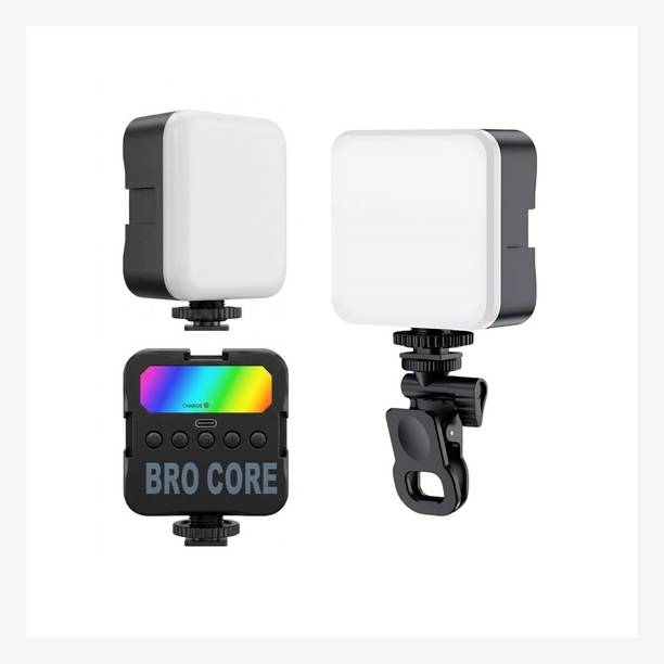 bro core Mini RGB Clip On Video Light for Selfie & Live Streaming Flash
