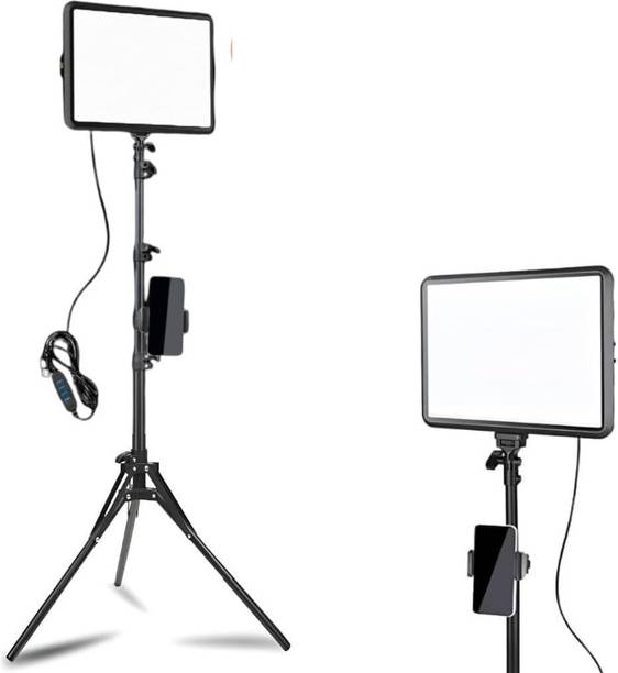 Hold up 11 Inch USB LED Camera Soft Panel Light with Tripod Stand & Phone Holder Halogen Flash