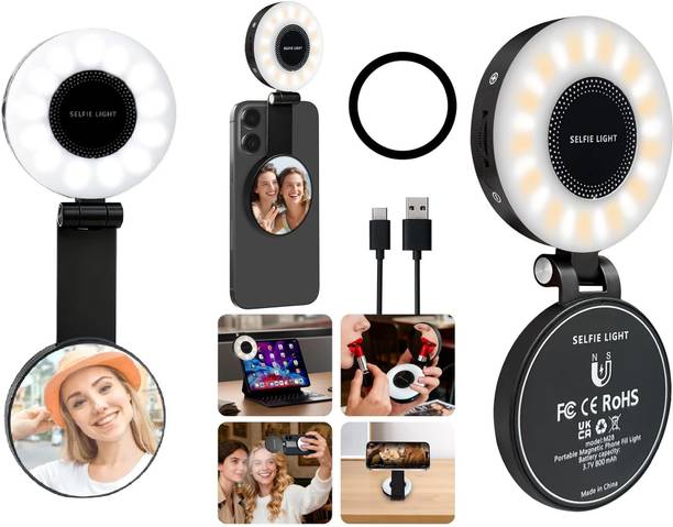 FKU Magnetic Beauty Selfie Light for Photography, Makeup, TikTok, Video Conference Ring Flash