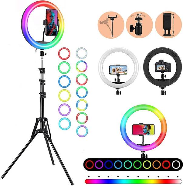Equipagecart 10inch Colorful LED Selfie Ring Light Professional Ring light for Tiktok YouTube Ring Flash