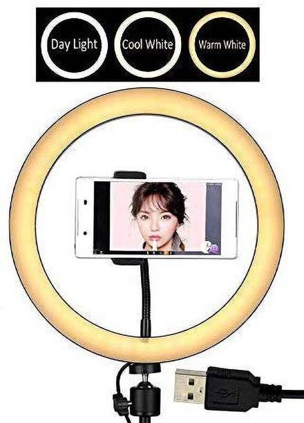 UZAN I 26cm Dimmable LED Studio Camera Ring Light Phone Video Light Lamp Selfie Ring Flash