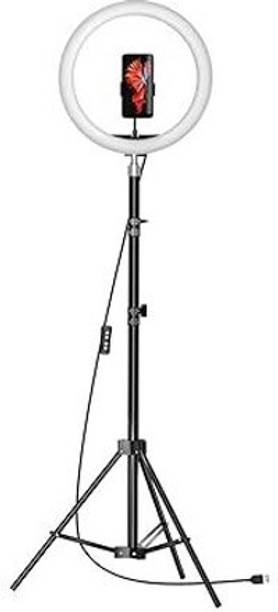 lavionline 10-inch Ring Light with with 7 Feet Long Foldable Tripod Stand, combo Ring Flash