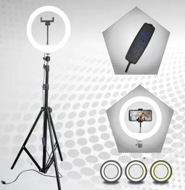 JAMMY ZONES Big Selfie Ring Light 10" with 7ft Tripod Stand for video,Reels Studio J118 Ring Flash
