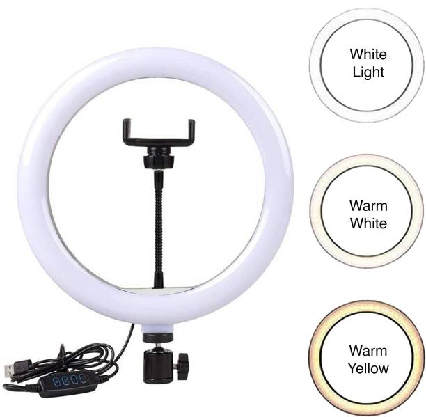 Casewilla 10 inch LED Selfie Ring Light with Mobile Holder for Photo, Video| 3 mode Ring Flash