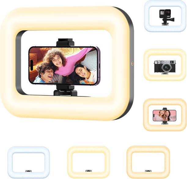 Vishbin Handheld Ring Light – 3 Color Temperatures, Rechargeable Fill Light for Phone Ring Flash