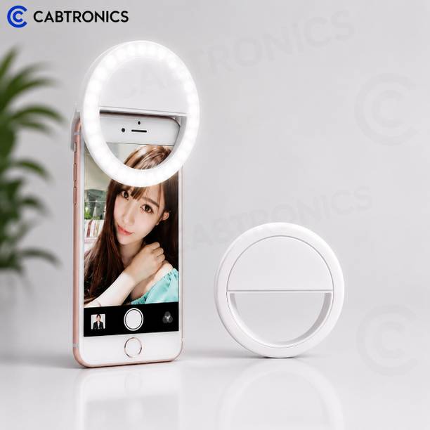 CABTRONICS LED Selfie Ring Light for Phone, Rechargeable Clip Light Ring Flash
