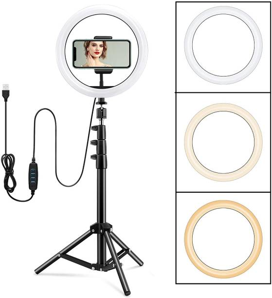 OSMAYO 10" inch Big LED with Tripod Stand 7 Feet | 3 light mode Ring Flash