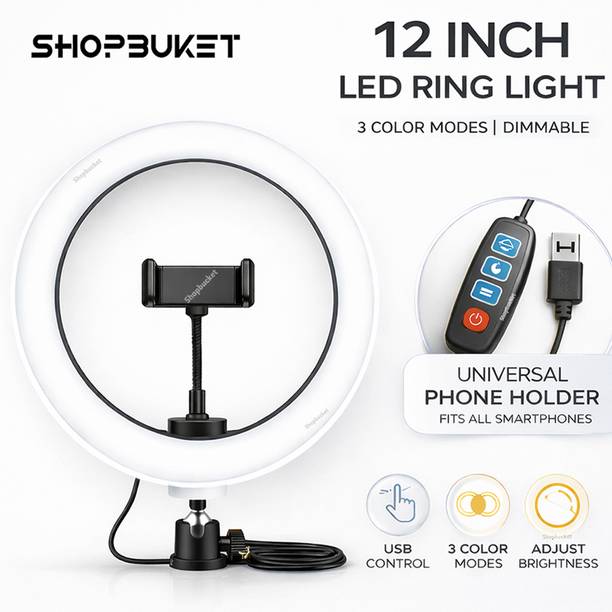 SB 12 Inch Ring Light 3 Mode for Live Reels Streaming Video Ring Flash
