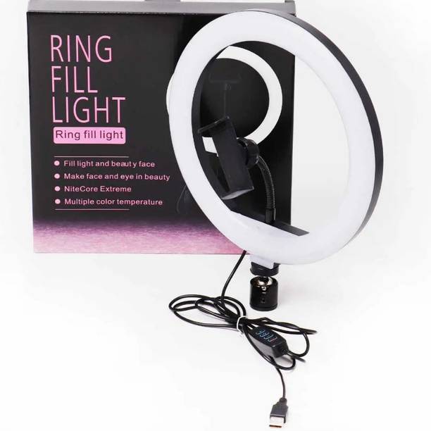 RECTITUDE LED Ring Light, Dimmable Selfie Lamp Round Camera Fill Light Portable Desk Phone Ring Flash