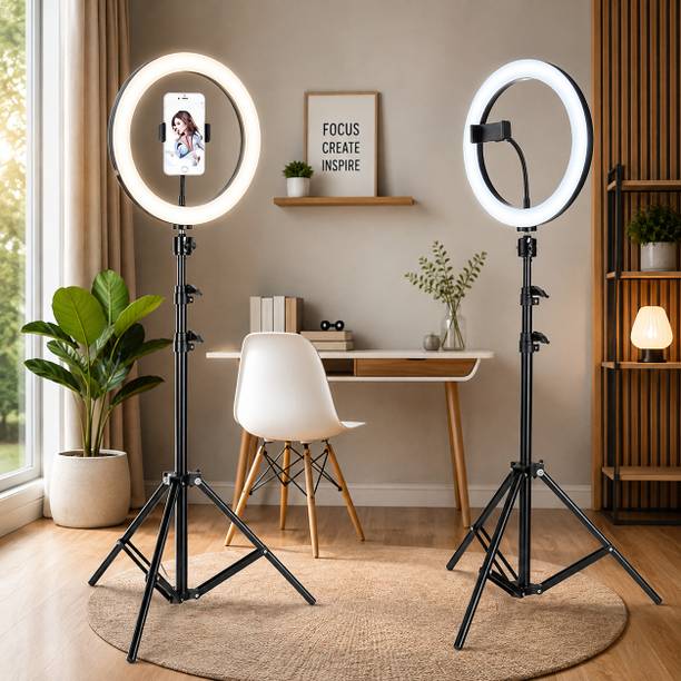 LUMIFAME Ring Light 10 With 7 Ft Tripod Stand For Reels, Photos Live Streaming Ring Flash