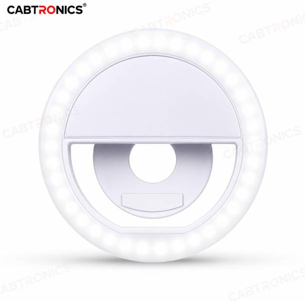 CABTRONICS Mobile Ring Light Clip, USB Rechargeable Selfie LED Light Ring Flash