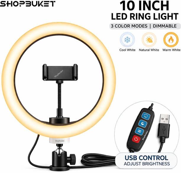 SB 10 Inch Ring Light & LED Ring Light Mobile Video Shooting Makeup Ring Flash