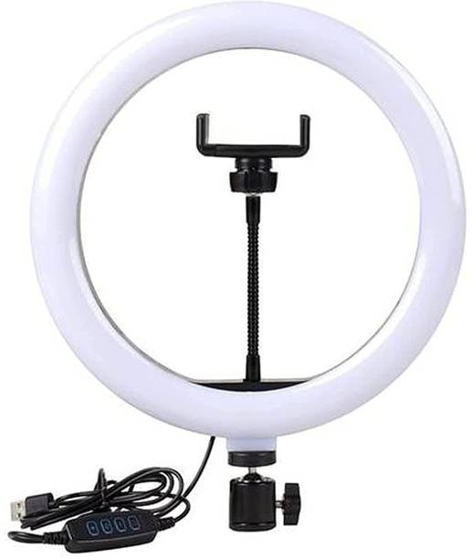 Advik 360 Degree Rotary Selfie Light with Tripod Stand and Cell Phone Holder Ring Flash