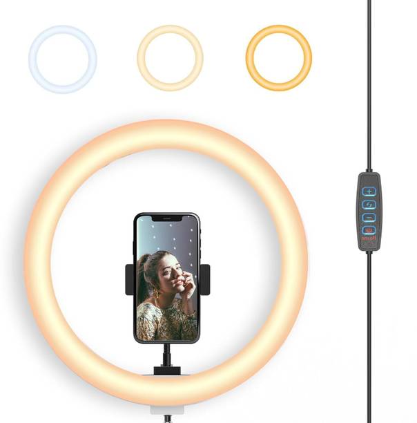 Auto Snap 14 Inch Dual Temperature LED Ring Light with Dimmable Lighting Ring Flash